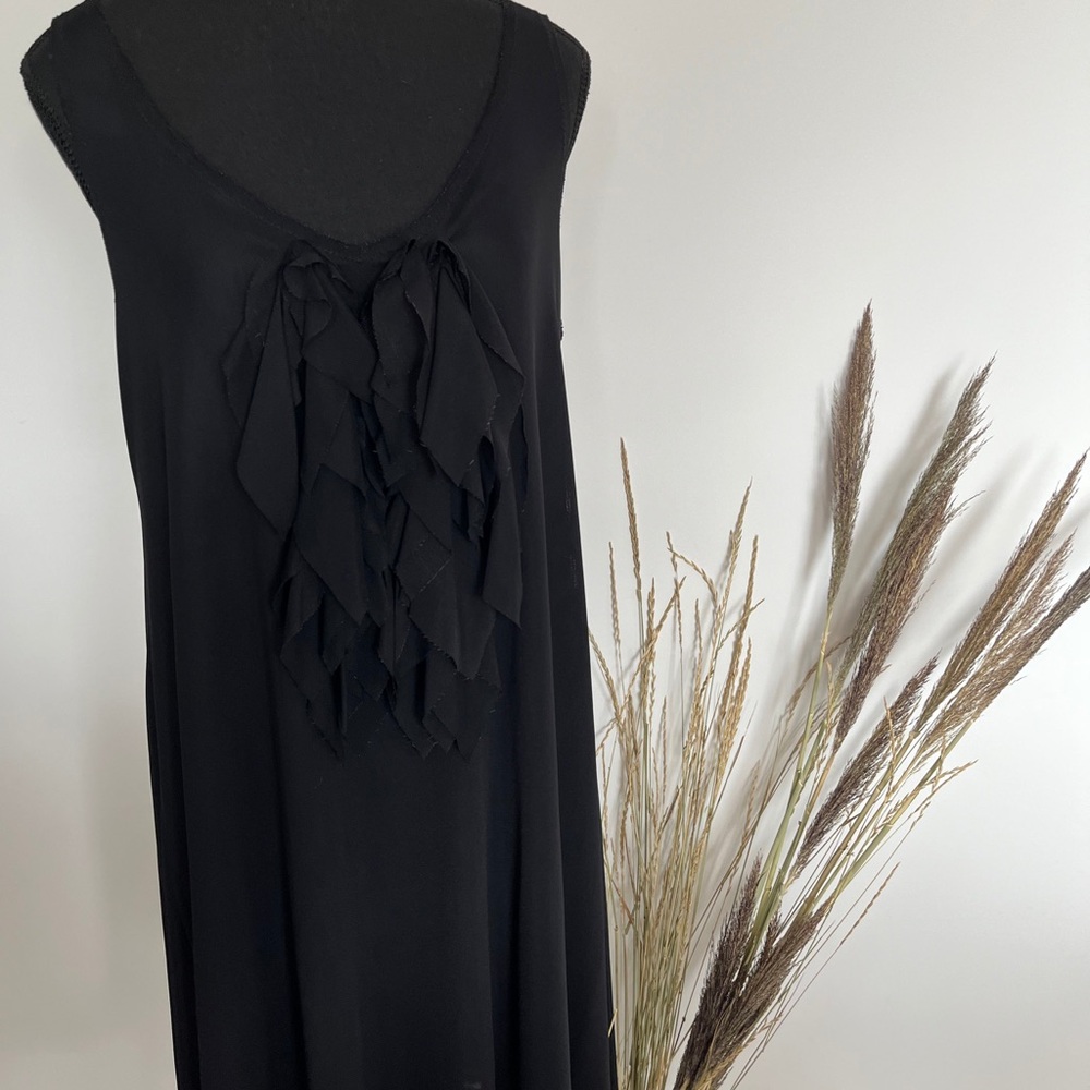 Marie Saint Pierre Elegant Black Sleeveless Dress Size 3